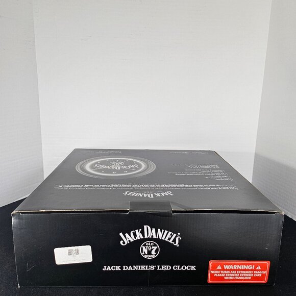New In Box Black Jack Daniels Old Number 7 Brand LED Neon Light Wall Clock - Picture 2 of 11